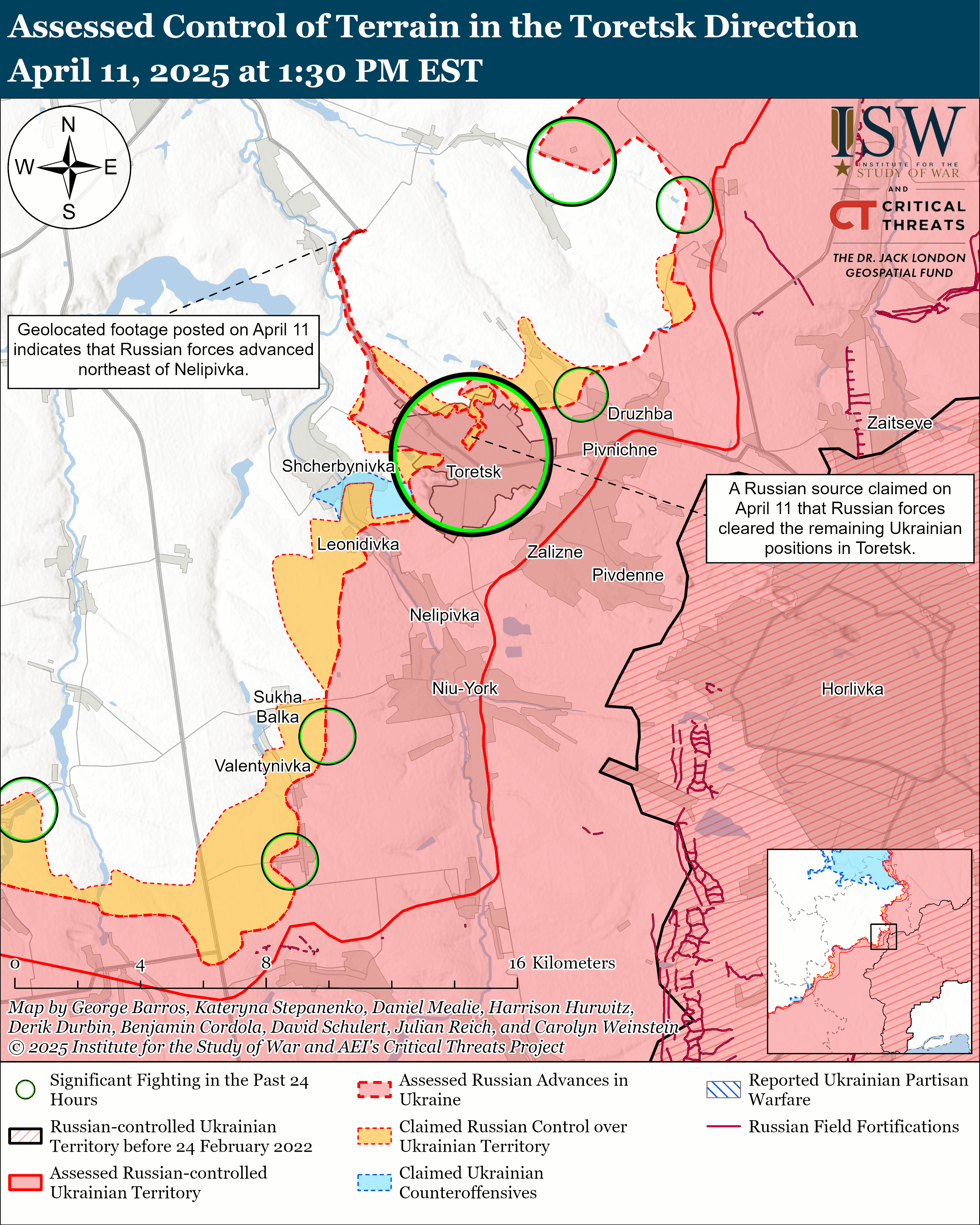 РФ просунулася на Куп'янському напрямку і в Донецькій області: карти ISW